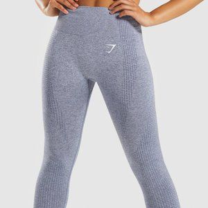 Gymshark Vital Seamless Leggings in Steel Blue Marl - Size Small